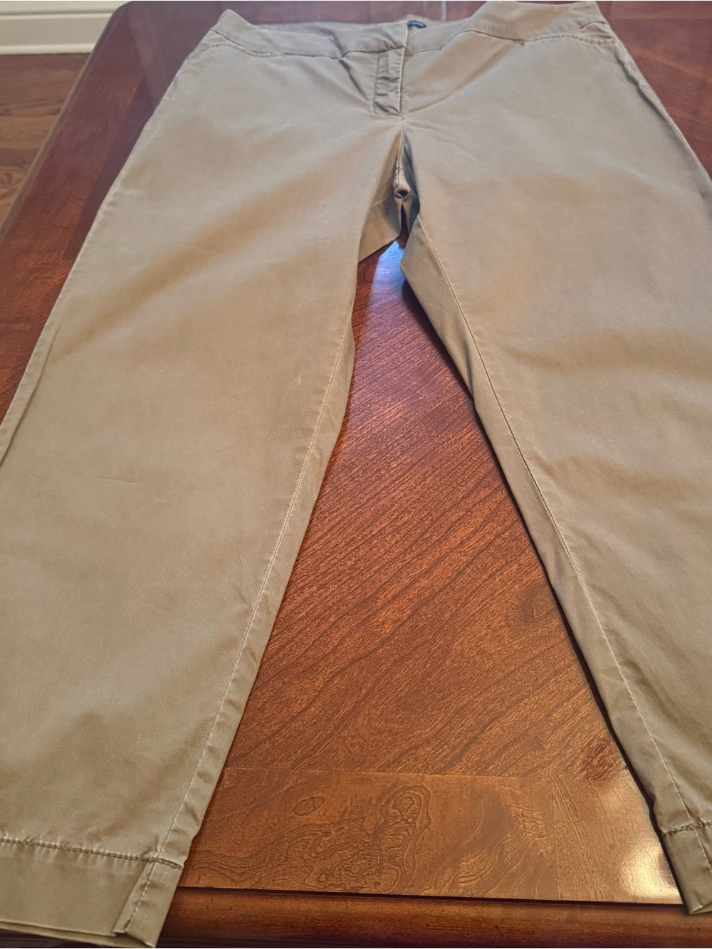 Eileen Fisher Capris 57% Cotton Capris in Dark Khaki/Olive Size 14